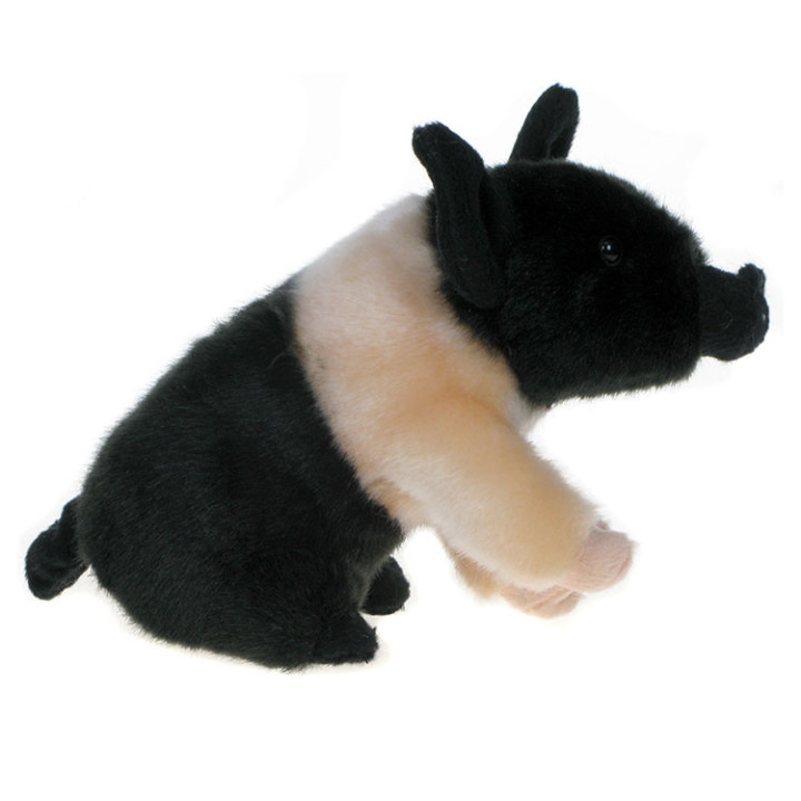 Maskotka Świnka (Świnia, Prosiaczek) czarno-różowa 20cm