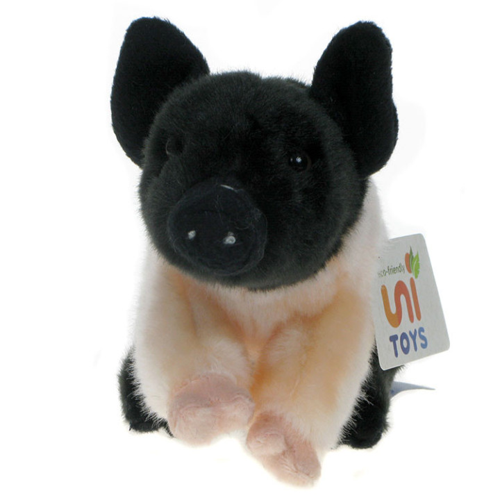 Maskotka Świnka (Świnia, Prosiaczek) czarno-różowa 20cm