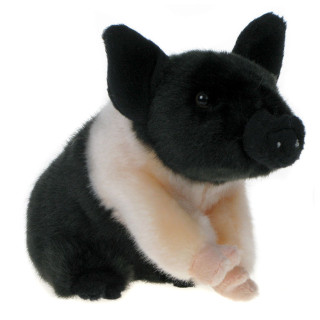 Maskotka Świnka (Świnia, Prosiaczek) czarno-różowa 20cm
