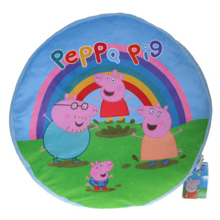 Świnka Peppa - okrągła poduszka pluszowa: Rodzina Peppy