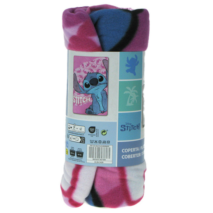 Koc polarowy Lilo i Stitch: niebieski stworek Stitch