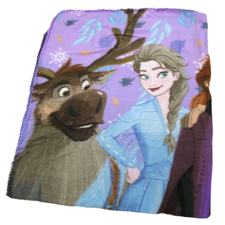 Koc polarowy Frozen: Kraina Lodu - Siostry Anna i Elsa oraz przyjaciele