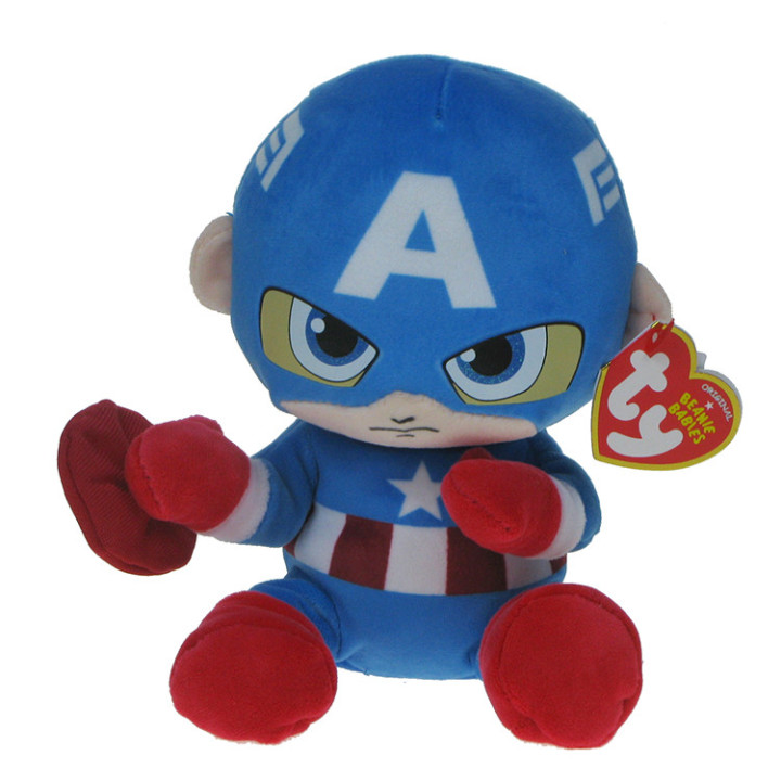 Marvel Avengers: Maskotka Kapitan Ameryka 20cm Ty Beanie Babies