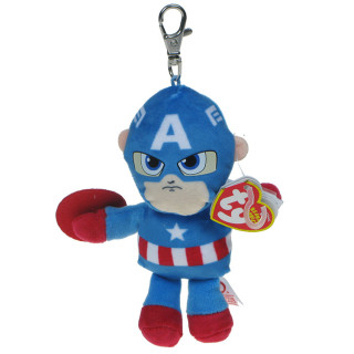 Marvel Avengers: breloczek superbohater Kapitan Ameryka Ty Beanie Babies