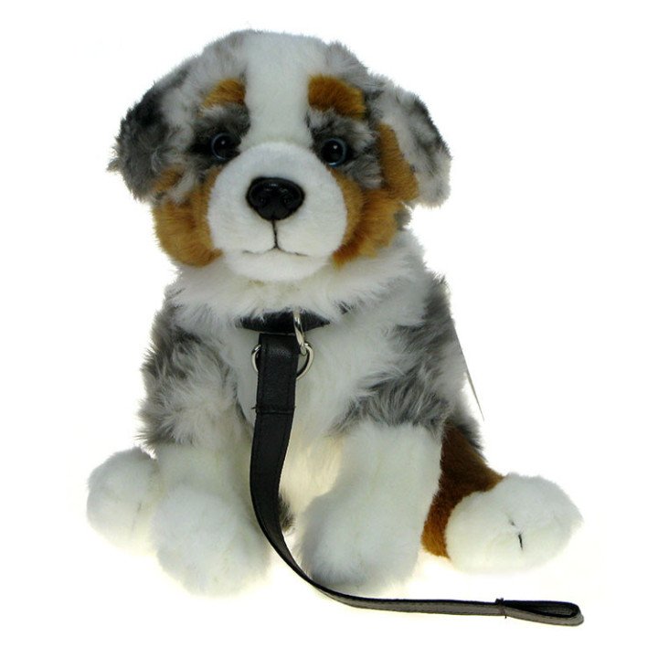Maskotka Piesek owczarek australijski na smyczy 24cm 90496
