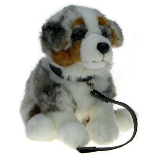 Maskotka Piesek owczarek australijski na smyczy 24cm 90496