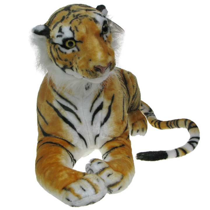 Maskotka Tygrys biały leżący 75cm