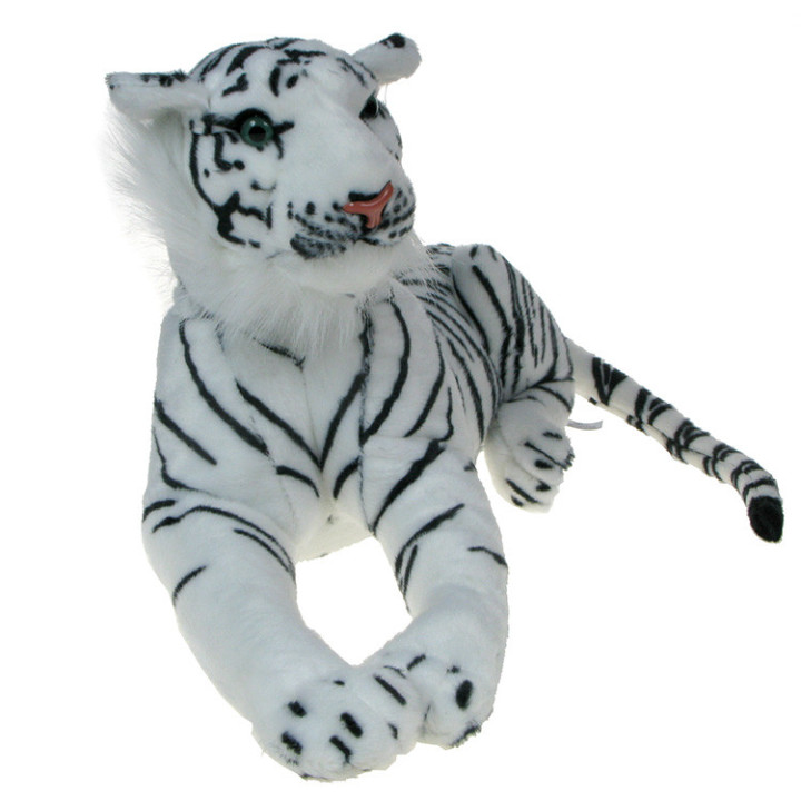 Maskotka Tygrys biały leżący 58cm