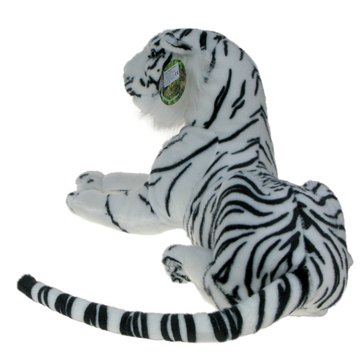 Maskotka Tygrys biały leżący 58cm