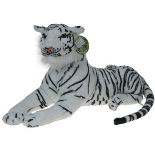 Maskotka Tygrys biały leżący 58cm