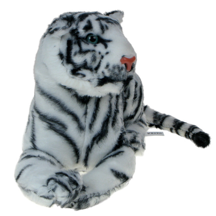 Maskotka Tygrys biały leżący 40cm