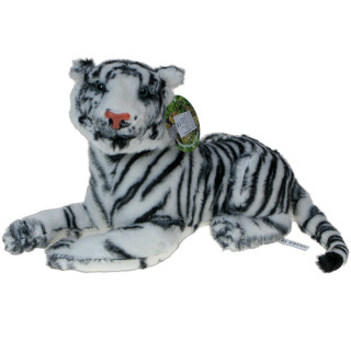 Maskotka Tygrys biały leżący 40cm