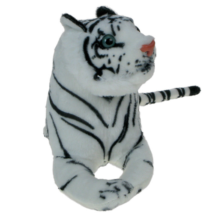 Maskotka Tygrys biały leżący 30cm