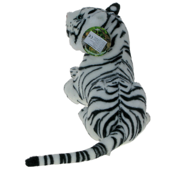 Maskotka Tygrys biały leżący 30cm