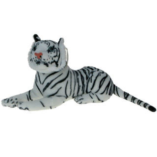 Maskotka Tygrys biały leżący 30cm