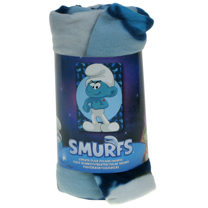 Koc polarowy Smerfy: Smerf Osiłek 100cm x 140cm