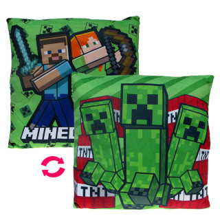 Minecraft - Poduszka pluszowa dwustronna: Alex, Steve i Creepery