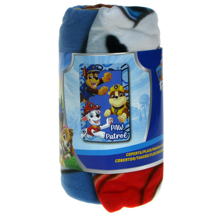 Koc polarowy Psi Patrol: Chase, Marshall i Rubble 100cm x 140cm