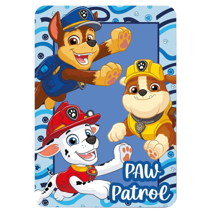 Koc polarowy Psi Patrol: Chase, Marshall i Rubble 100cm x 140cm