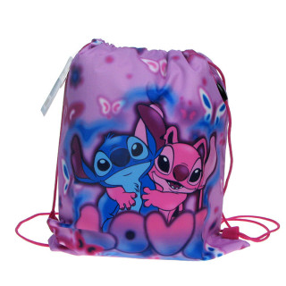 Worek sportowy, na plecy, na kapciuszki, na obuwie zmienne dla dzieci - Stitch i Angel (240765)