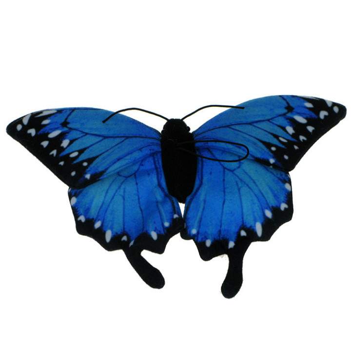 Barwne Zoo: Maskotka Motyl niebieski (Morpho Peleides) 25cm x 14cm