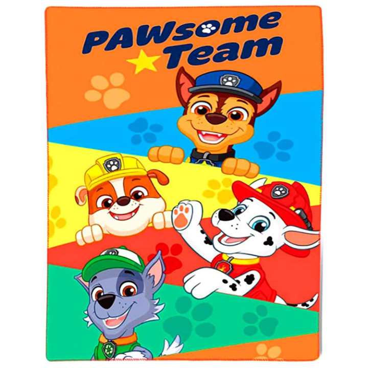 Koc polarowy Psi Patrol: Chase, Marshall, Rubble i Rocky