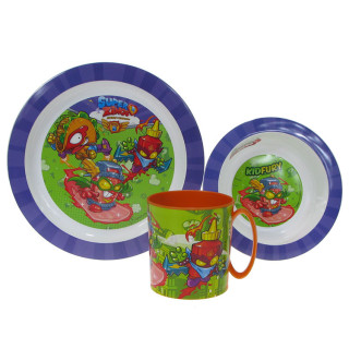 Zestaw naczyń dla dzieci (microwaveable plastic) - Super Zings