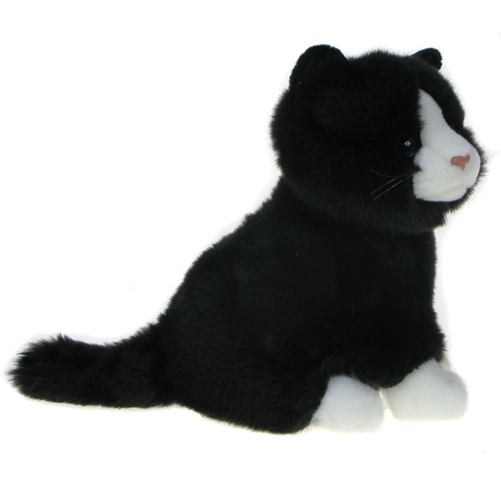 Maskotka Kot Perski siedzący czarny 20cm