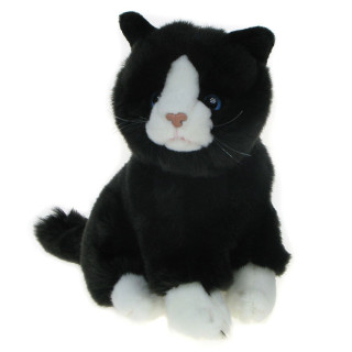 Maskotka Kot Perski siedzący czarny 20cm