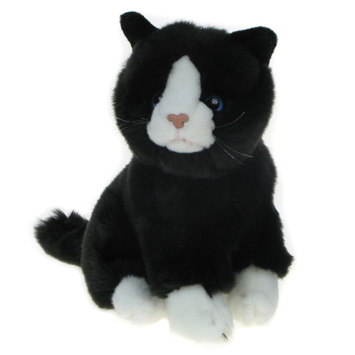 Maskotka Kot Perski siedzący czarny 20cm