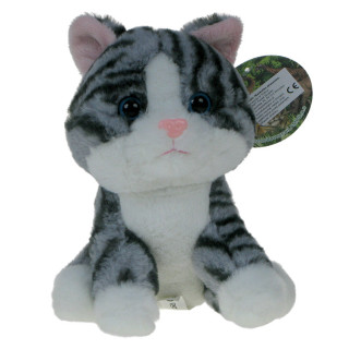 Pluszowe Zoo dla najmniejszych: Maskotka Kotek szary 18cm