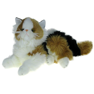 Maskotka Kot Calico (łaciaty) leżący 30cm