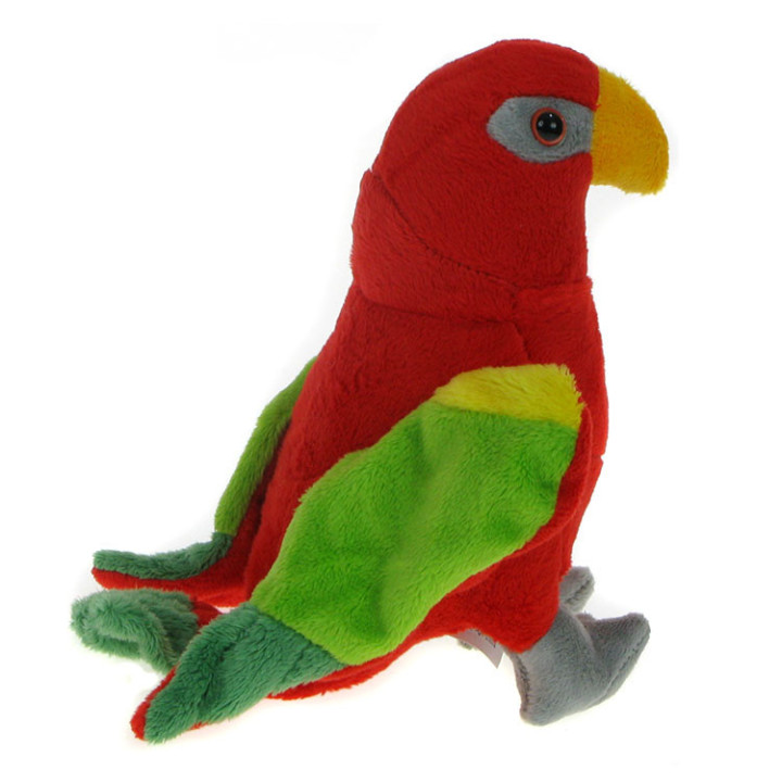 Maskotka Papuga czerwona 18cm