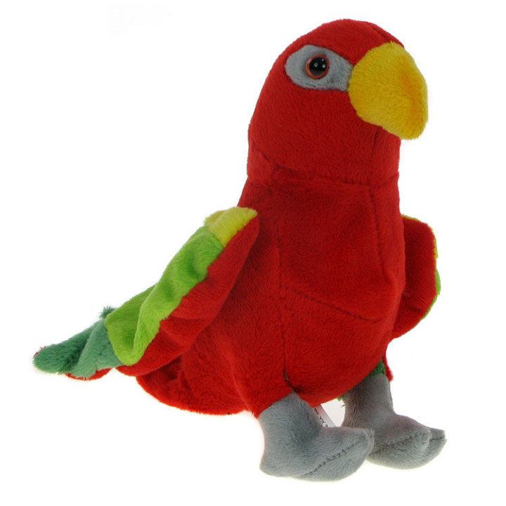 Maskotka Papuga czerwona 18cm