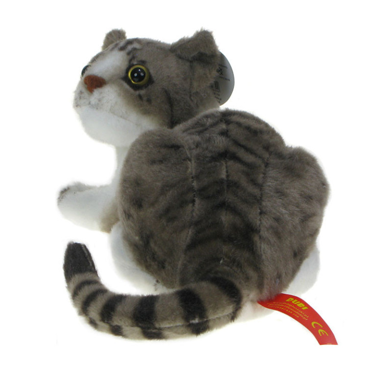 Maskotka Kotek leżący szary 30cm