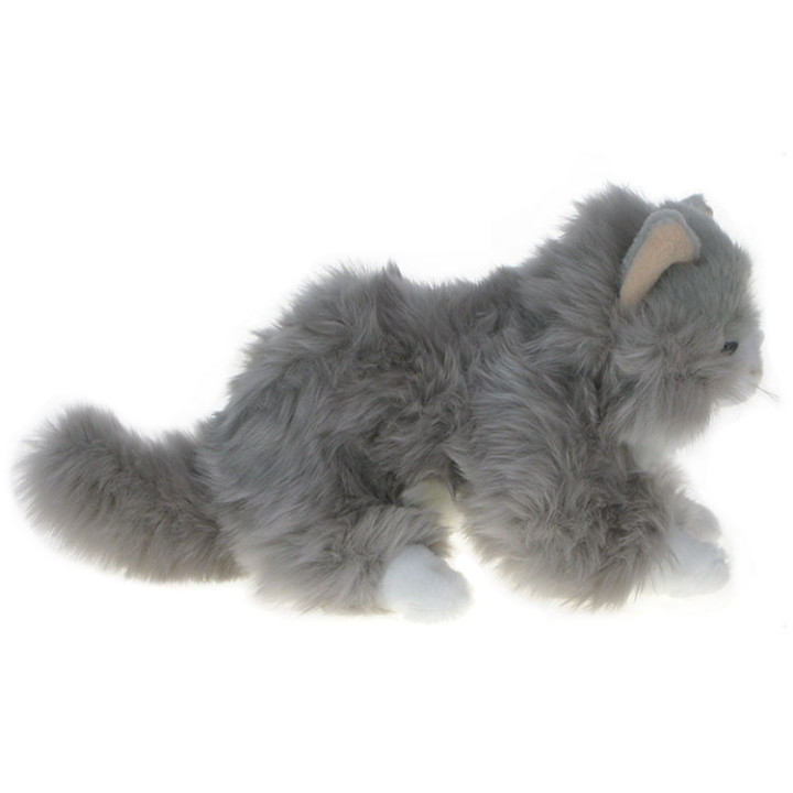 Maskotka Kotek leżący szary 23cm