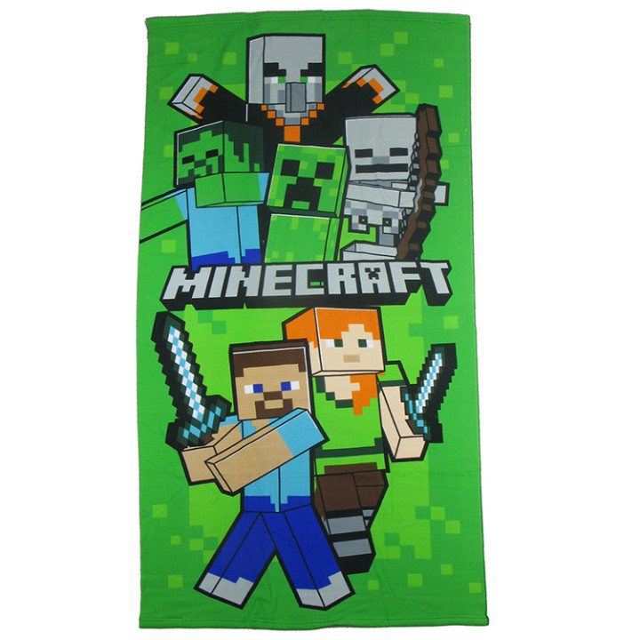 Ręcznik kąpielowy, plażowy Minecraft 140cm x 70cm Fast Dry