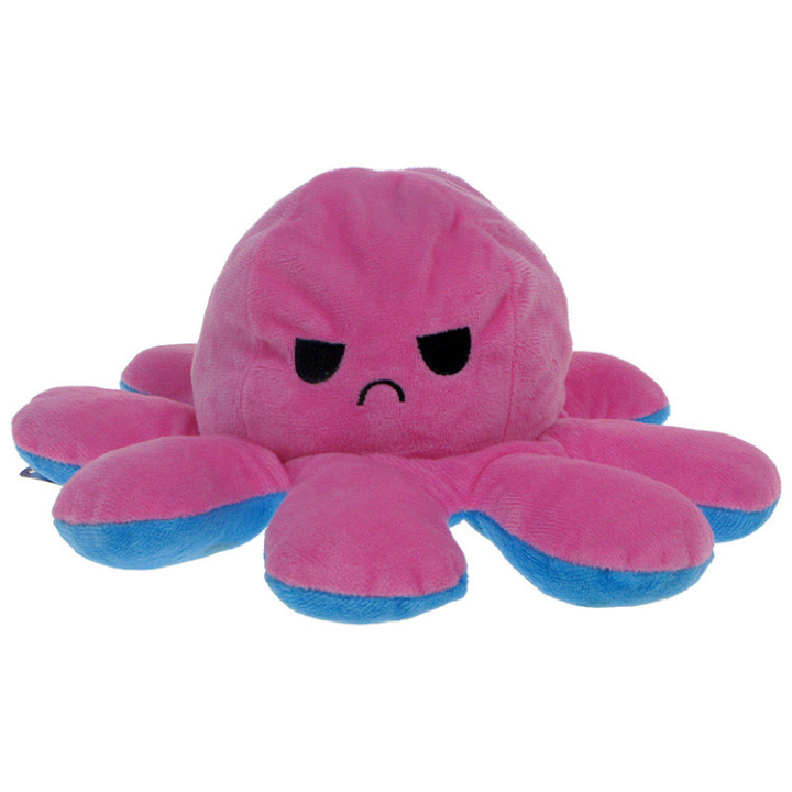 Maskotka pluszowa dwustronna ośmiornica (niebiesko-różowa) 30cm