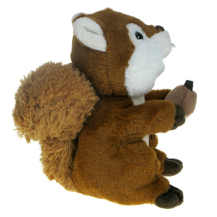 Pluszowe Zoo dla najmniejszych: Maskotka puchata Wiewiórka (wiewióreczka) z orzeszkiem 25cm