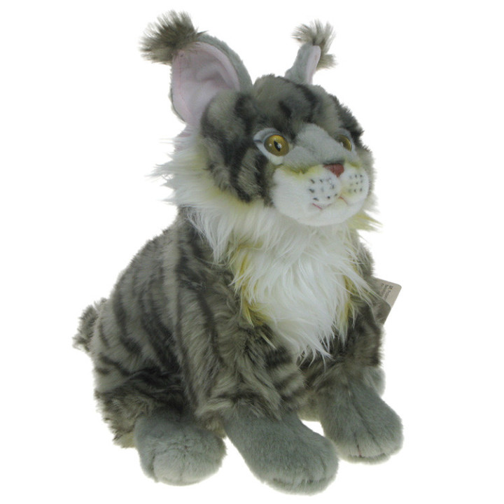 Pluszowe ZOO: Maskotka Kot Maine Coon 26cm szary