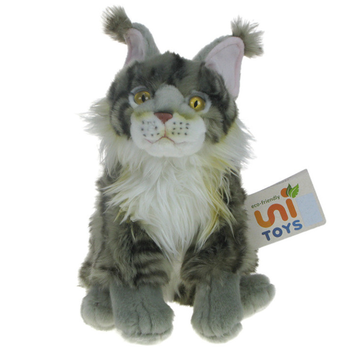 Pluszowe ZOO: Maskotka Kot Maine Coon 26cm szary