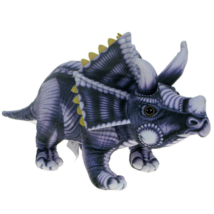 Barwne Prehistoryczne Zoo: Maskotka dinozaur Triceratops 34cm (90724)