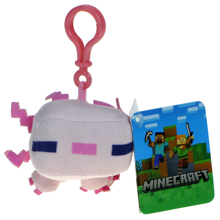 Minecraft: brelok, breloczek, zawieszka, mini maskotka: Aksolotl