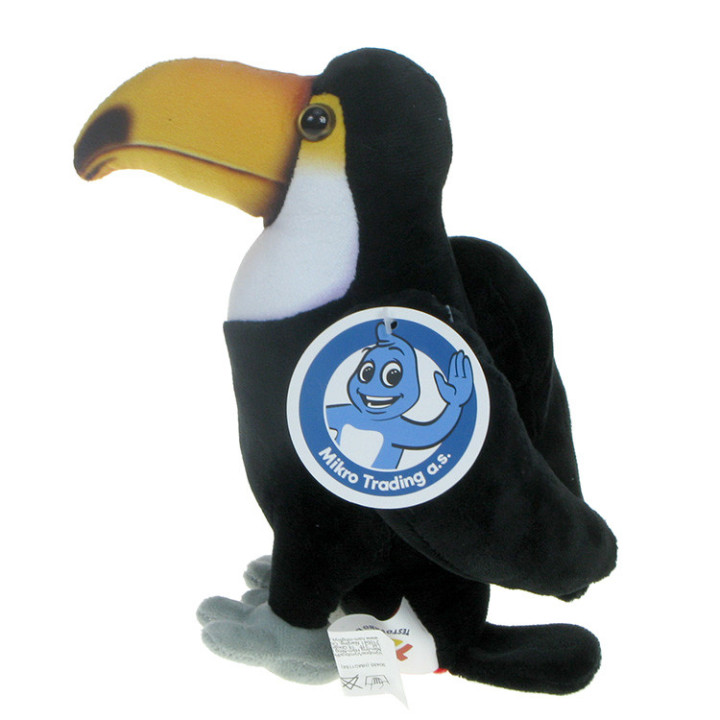 Pluszowe ZOO: Maskotka Tukan (żółty dziób) 22cm