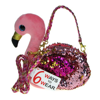 Torebka flaming GILDA wzorowana na serii Pupilki (Ty Beanie Boos) obszywana cekinami