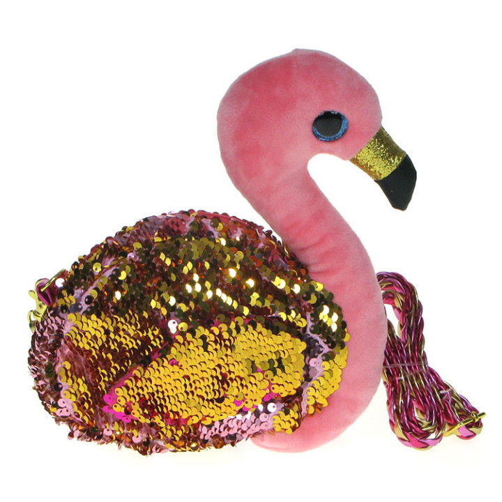 Torebka flaming GILDA wzorowana na serii Pupilki (Ty Beanie Boos) obszywana cekinami