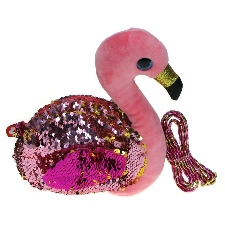 Torebka flaming GILDA wzorowana na serii Pupilki (Ty Beanie Boos) obszywana cekinami