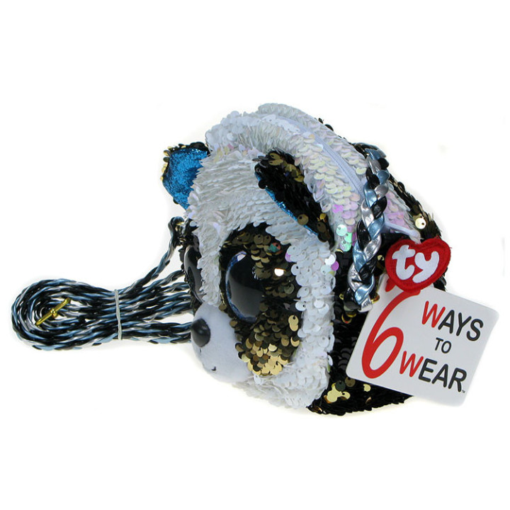 Torebka panda Bamboo wzorowana na serii Pupilki (Ty Beanie Boos) obszywana cekinami