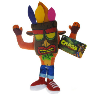 Crash Bandicoot: Maskotka Crash Bandicoot w masce AKU AKU 28cm