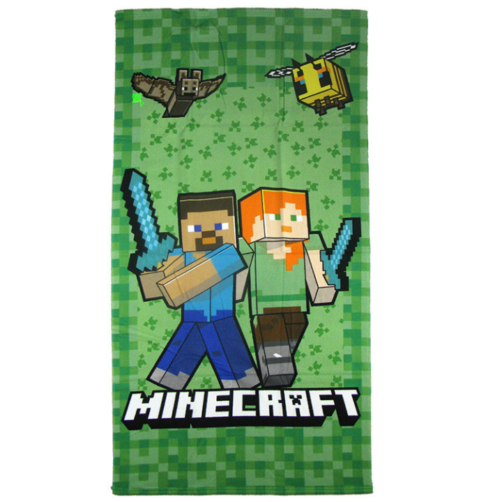 Ręcznik kąpielowy, plażowy Minecraft (374701) 140cm x 70cm Fast Dry